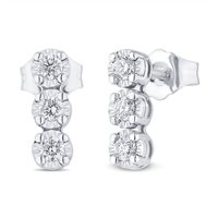 Boucles d'oreilles Bliss Femme in Or blanc Diamante 20111556